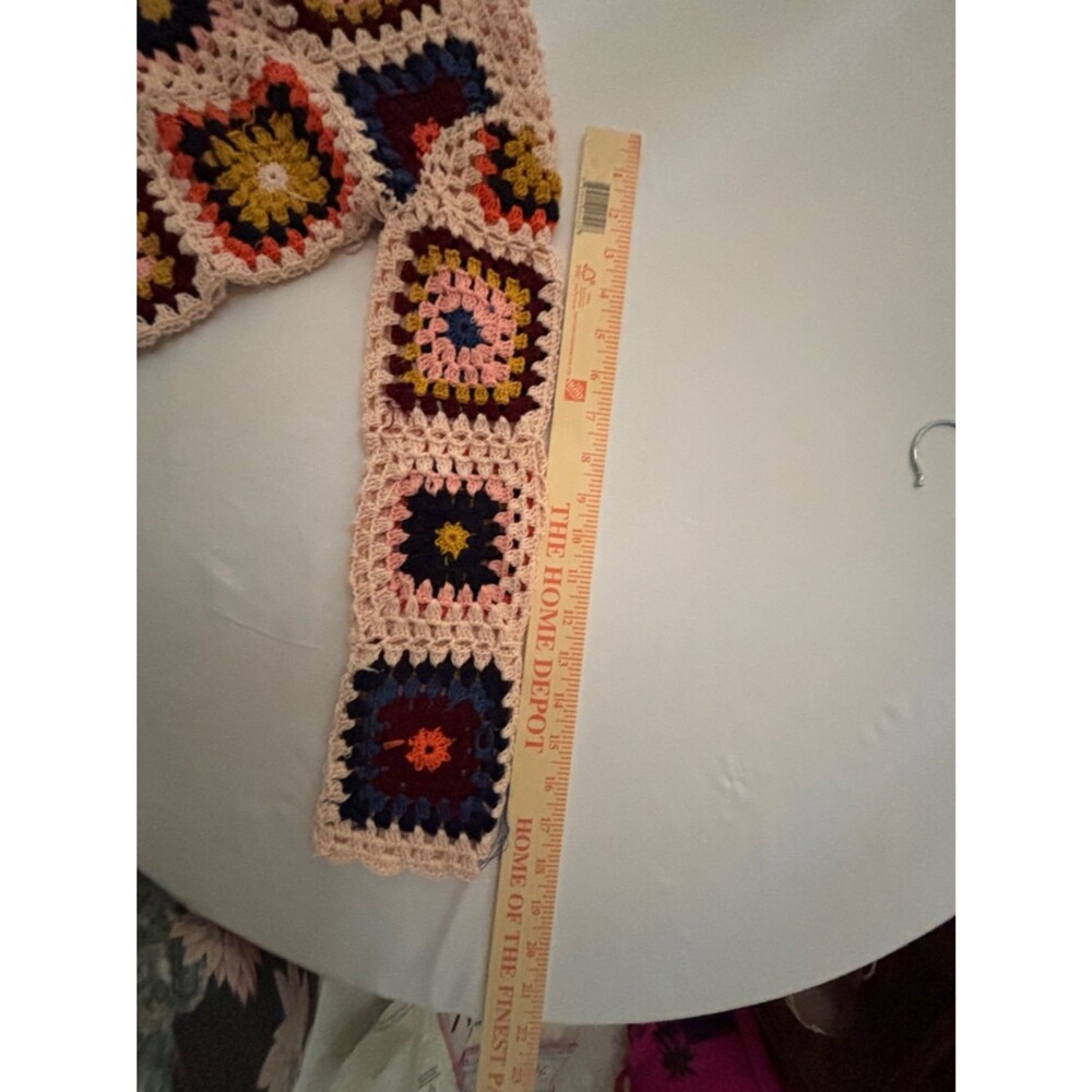 English Factory Saturday Sweater Boho Crochet Vintage Style Top Women's Small - Picture 10 of 13